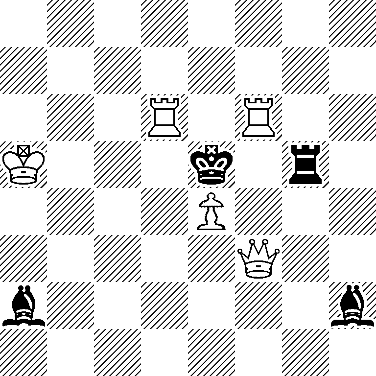 8/8/3R1R2/K3k1r1/4P3/5Q2/b6b/8