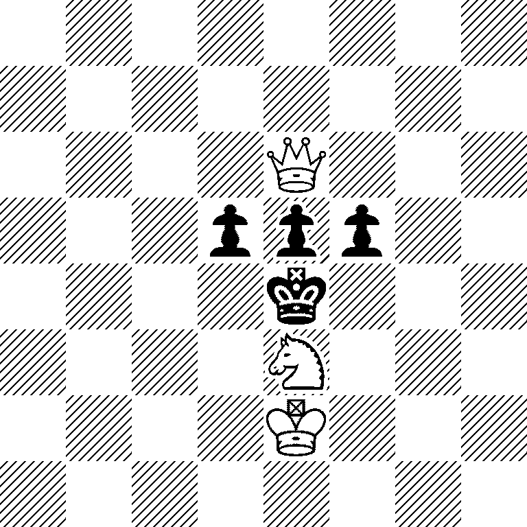 8/8/4Q3/3ppp2/4k3/4N3/4K3/8