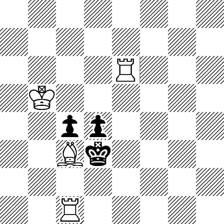 8/8/4R3/1K6/2pp4/2Bk4/8/2R5