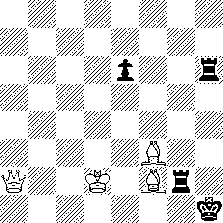 8/8/4p2r/8/8/5B2/Q2K1Br1/7k