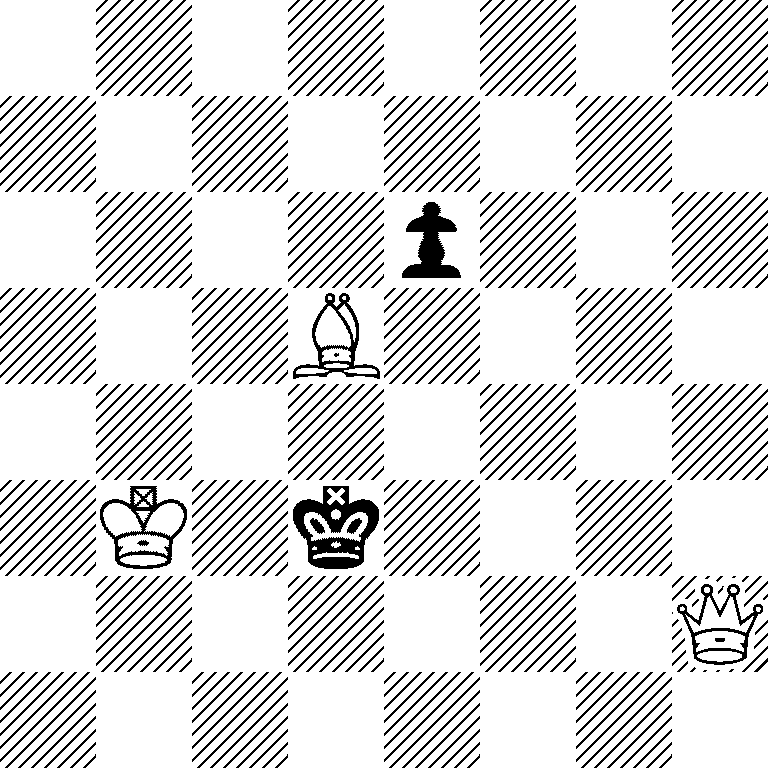 8/8/4p3/3B4/8/1K1k4/7Q/8