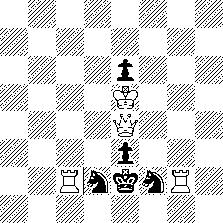 8/8/4p3/4K3/4Q3/4p3/2RnknR1/8