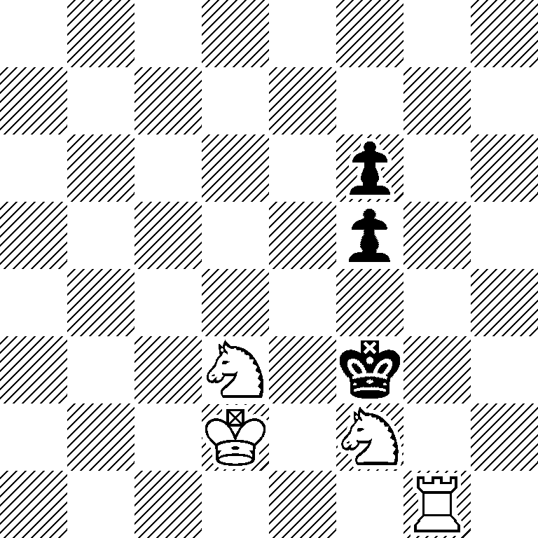 8/8/5p2/5p2/8/3N1k2/3K1N2/6R1