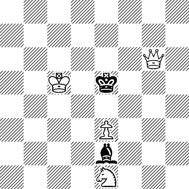 8/8/6Q1/2K1k3/8/4P3/4b3/4N3
