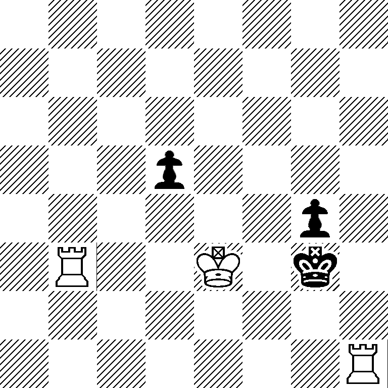 8/8/8/3p4/6p1/1R2K1k1/8/7R