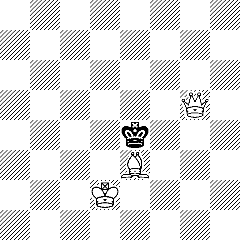 8/8/8/6Q1/4k3/4B3/3K4/8