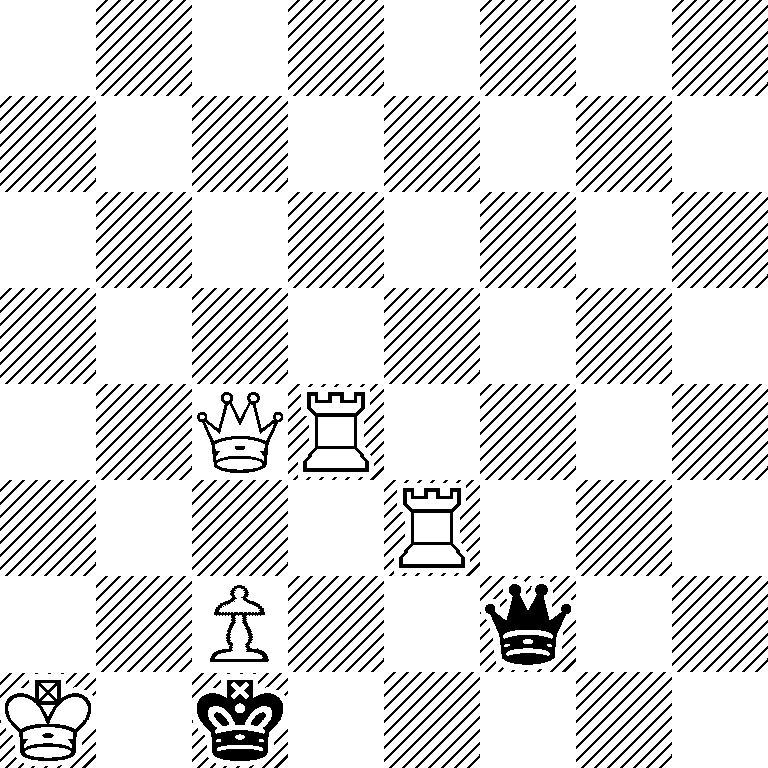 8/8/8/8/2QR4/4R3/2P2q2/K1k5