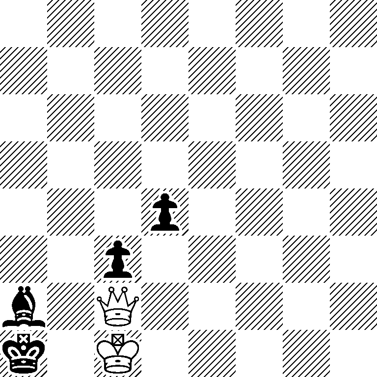 8/8/8/8/3p4/2p5/b1Q5/k1K5