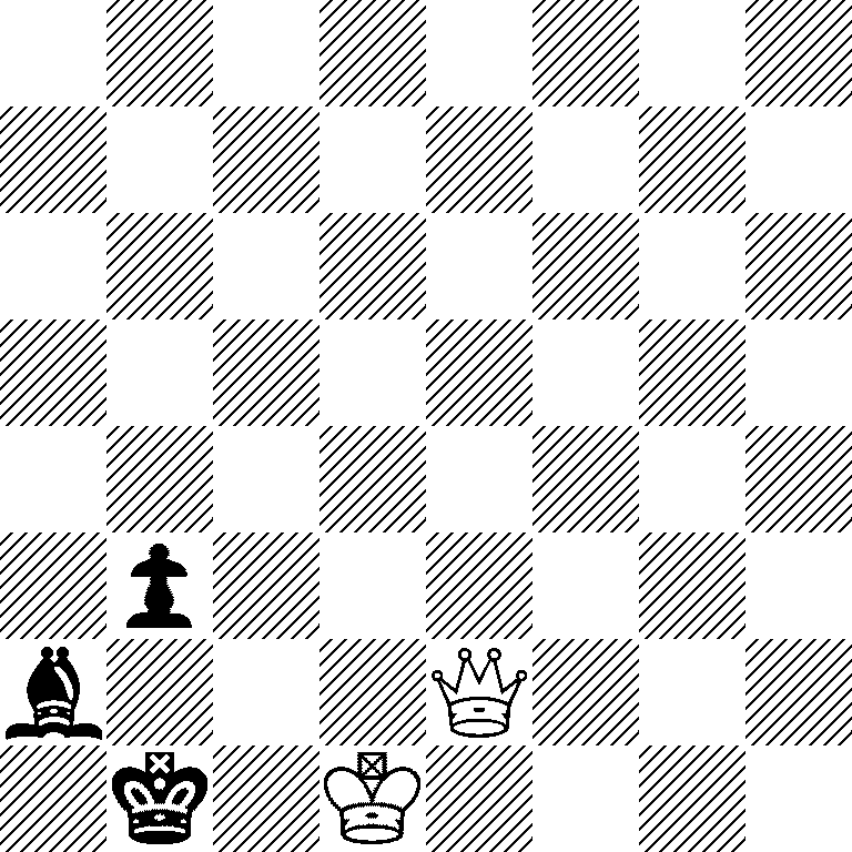 8/8/8/8/8/1p6/b3Q3/1k1K4