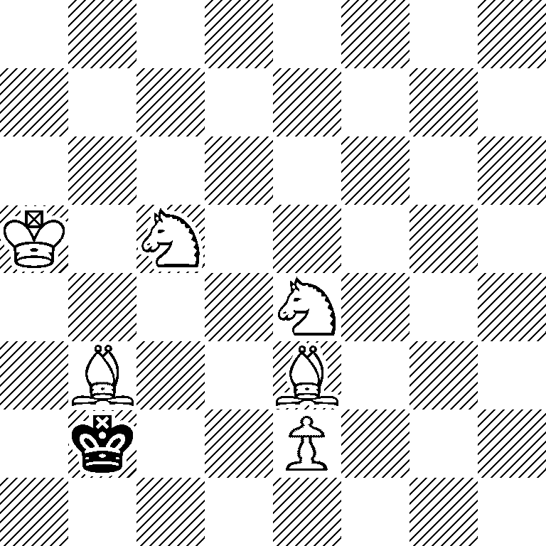 8/8/8/K1N5/4N3/1B2B3/1k2P3/8