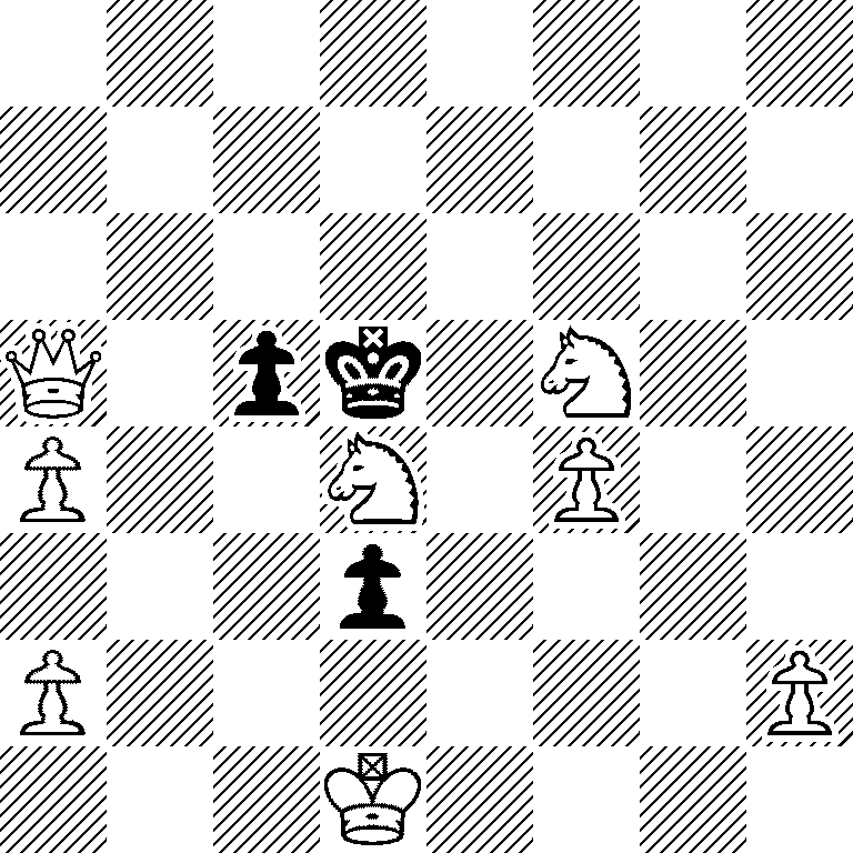 8/8/8/Q1pk1N2/P2N1P2/3p4/P6P/3K4