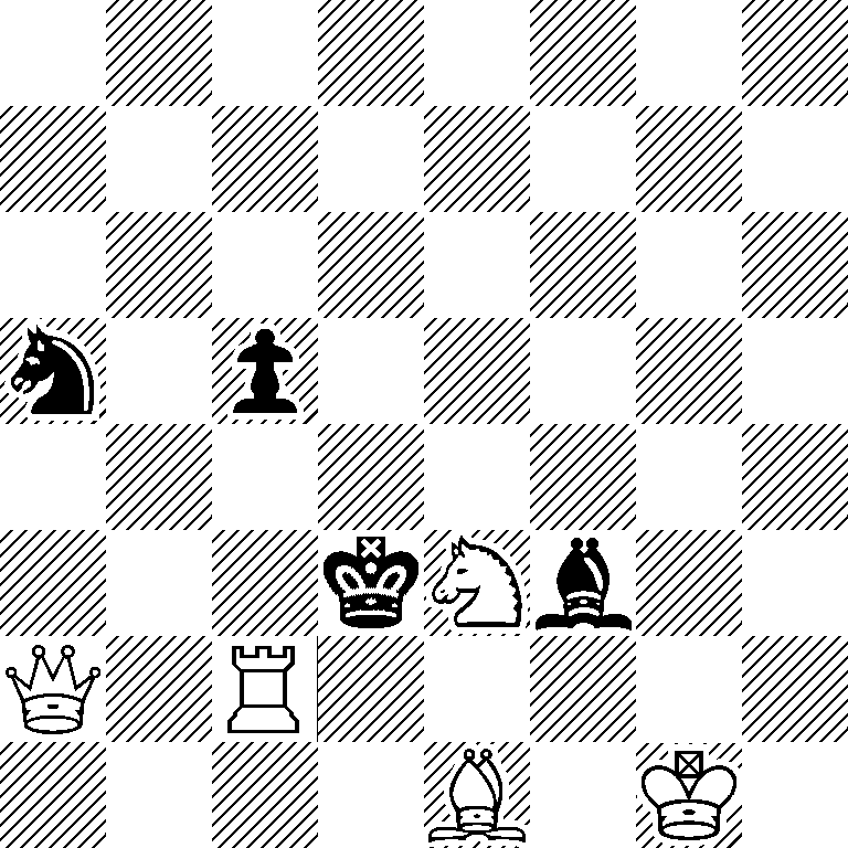 8/8/8/n1p5/8/3kNb2/Q1R5/4B1K1