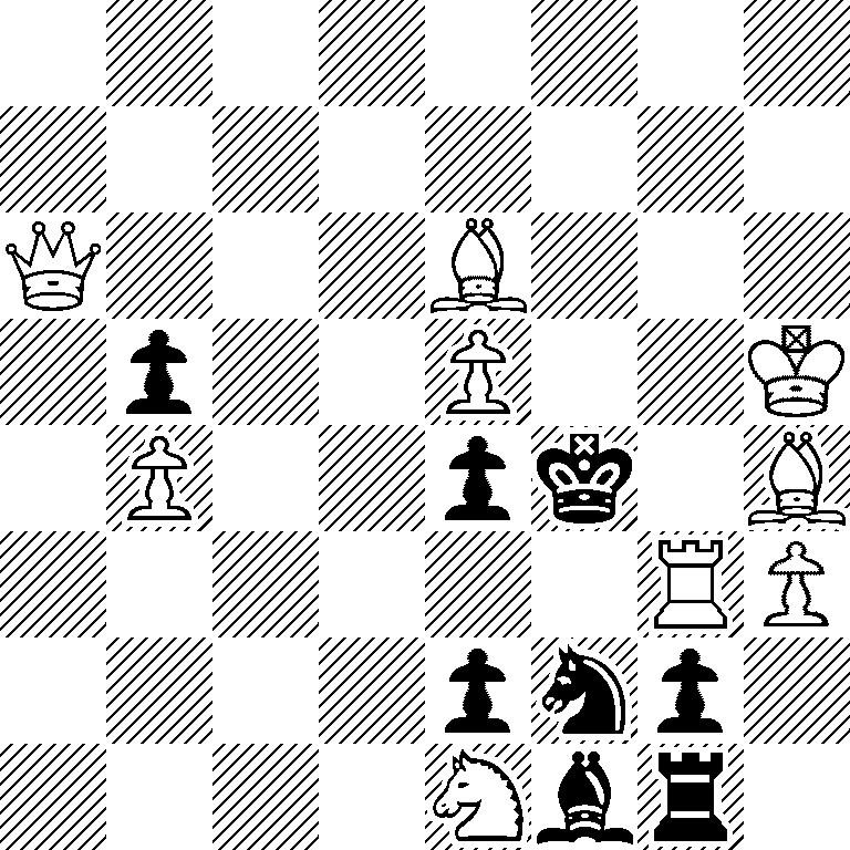 8/8/Q3B3/1p2P2K/1P2pk1B/6RP/4pnp1/4Nbr1