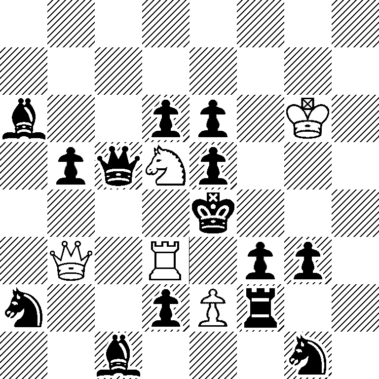 8/8/b2pp1K1/1pqNp3/4k3/1Q1R1pp1/n2pPr2/2b3n1