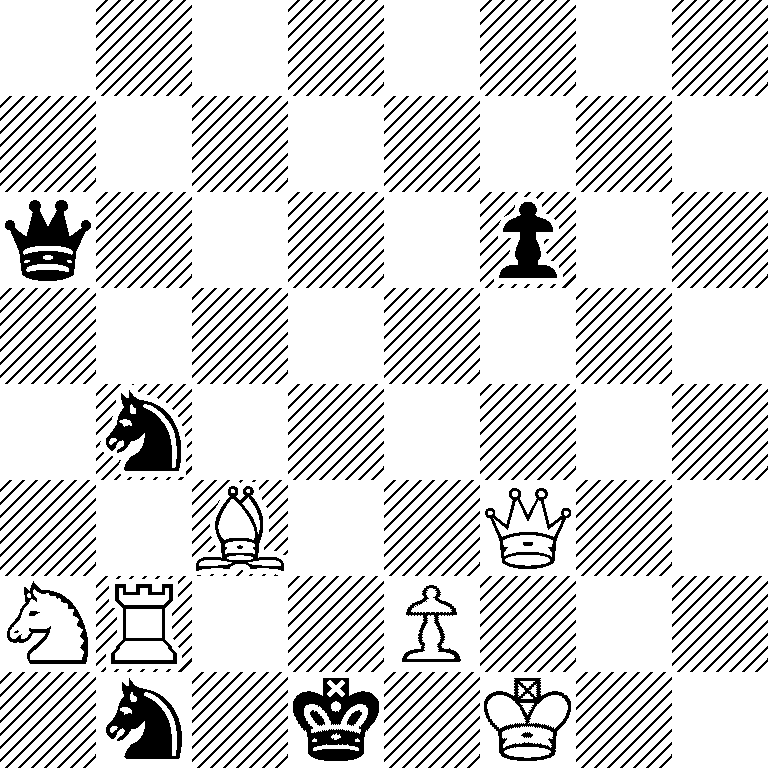 8/8/q4p2/8/1n6/2B2Q2/NR2P3/1n1k1K2