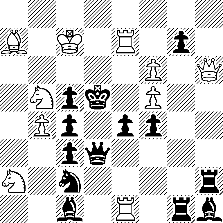 8/B1K1R1p1/5P1Q/1Npk1P2/1Pp1pp2/2pq4/N1n4r/2b1R1rb