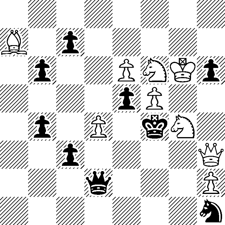 8/B1p5/1p2PNKp/4pP2/1p1P1kN1/2p4Q/3q3P/7n