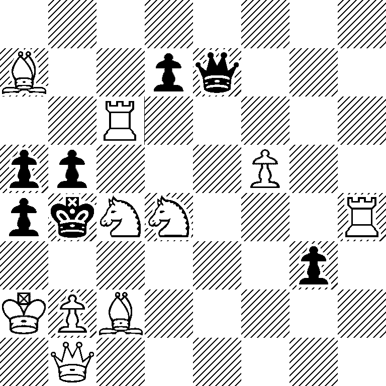 8/B2pq3/2R5/pp3P2/pkNN3R/6p1/KPB5/1Q6