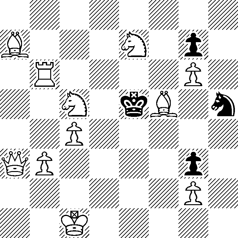 8/B3N1p1/1R4P1/2N1kB1n/2P5/QP4p1/6P1/2K5