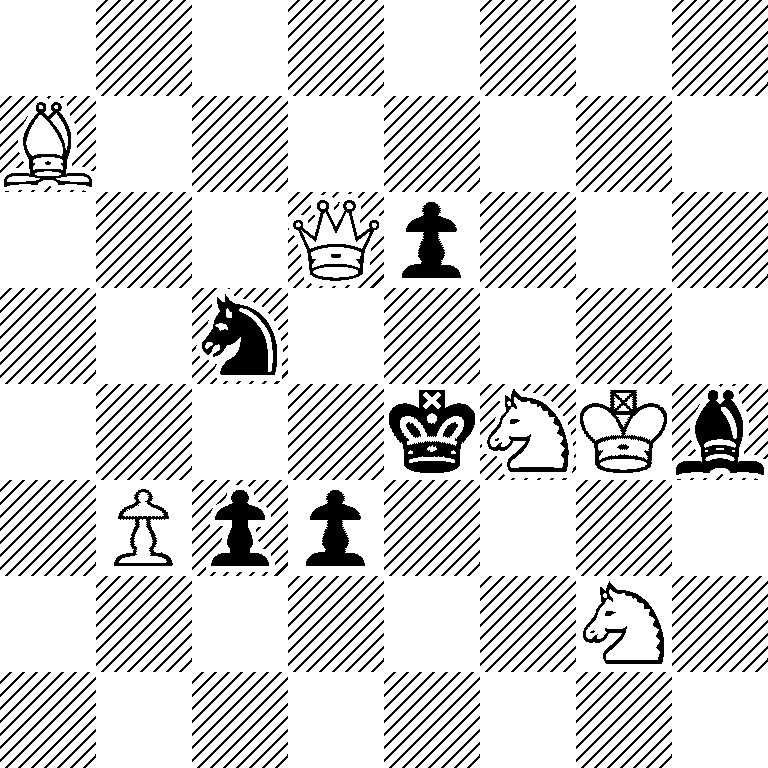 8/B7/3Qp3/2n5/4kNKb/1Ppp4/6N1/8