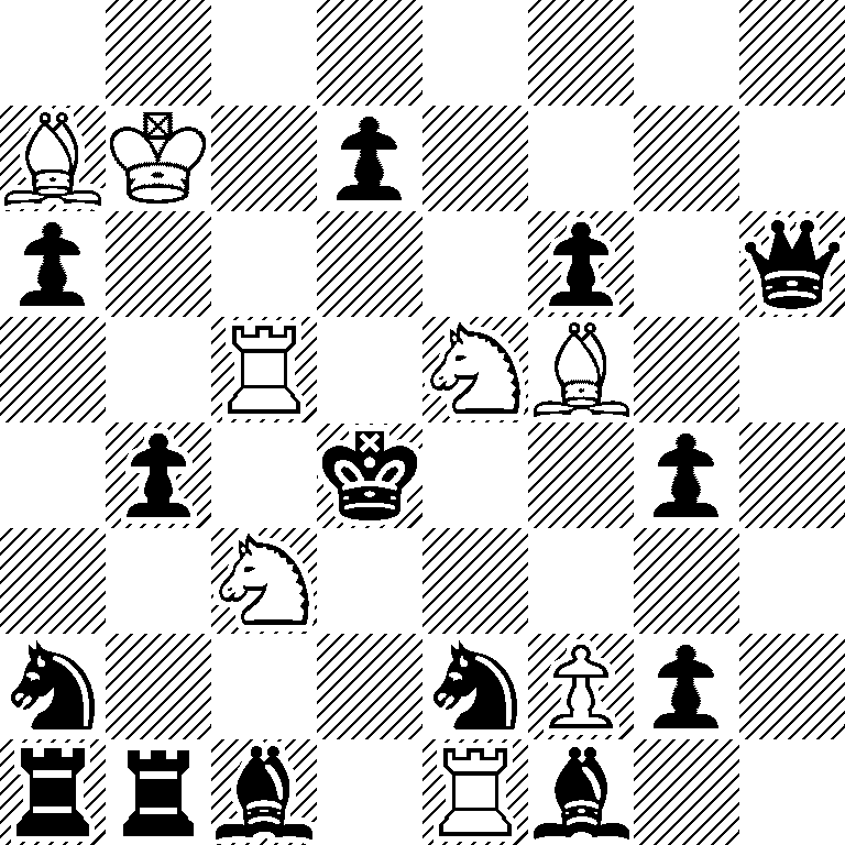 8/BK1p4/p4p1q/2R1NB2/1p1k2p1/2N5/n3nPp1/rrb1Rb2