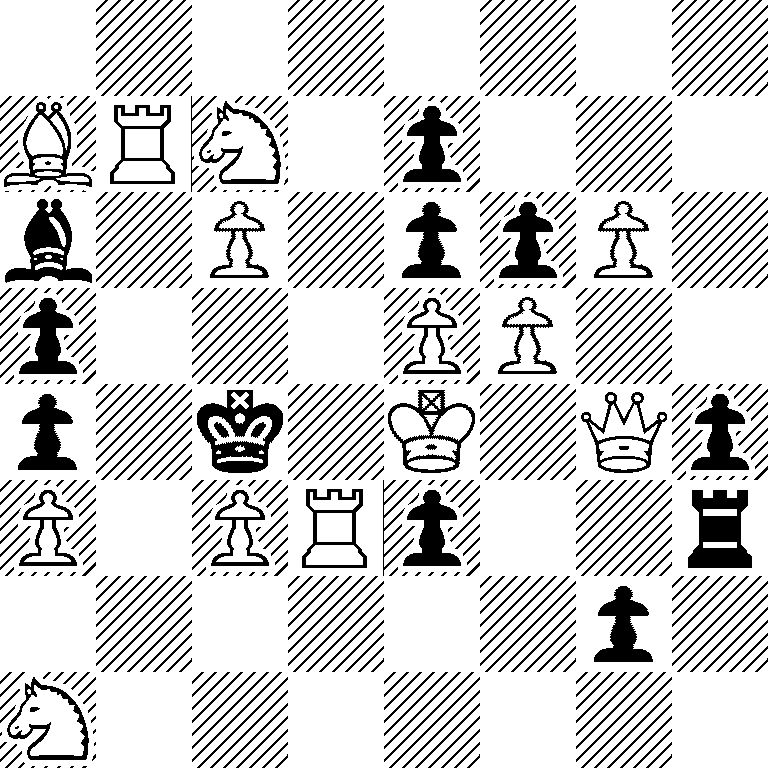 8/BRN1p3/b1P1ppP1/p3PP2/p1k1K1Qp/P1PRp2r/6p1/N7