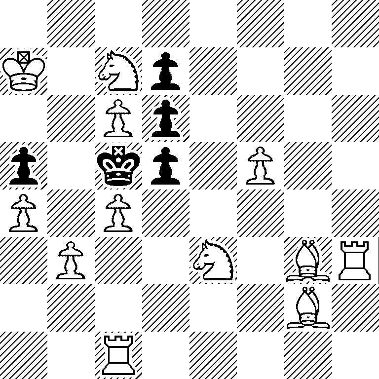 8/K1Np4/2Pp4/p1kp1P2/P1P5/1P2N1BR/6B1/2R5