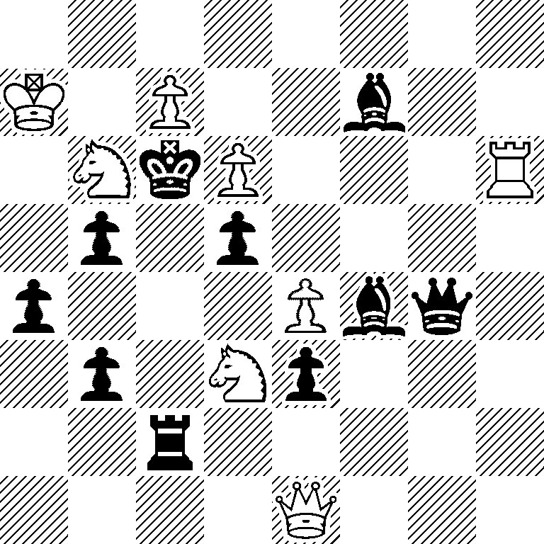 8/K1P2b2/1NkP3R/1p1p4/p3Pbq1/1p1Np3/2r5/4Q3