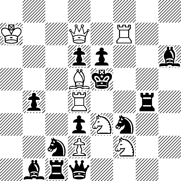 8/K2Q1R2/3pp2b/3Bk3/1p1R2r1/3pNn2/2nP1N2/1brq4