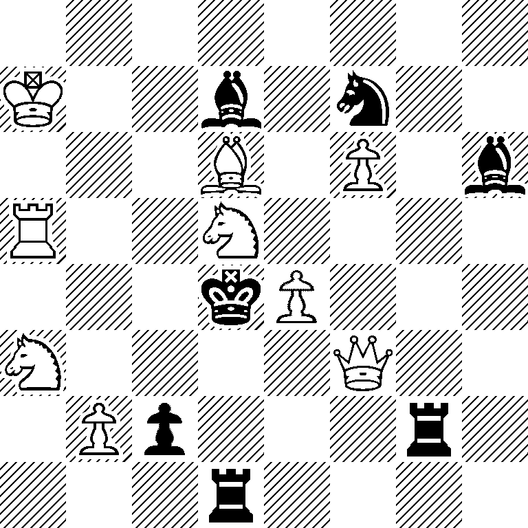 8/K2b1n2/3B1P1b/R2N4/3kP3/N4Q2/1Pp3r1/3r4