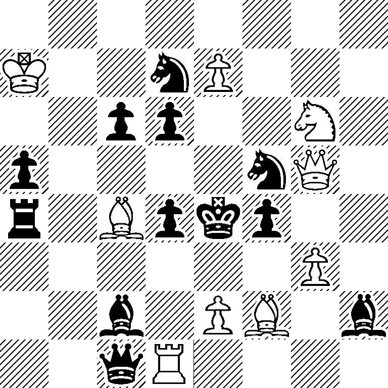 8/K2nP3/2pp2N1/p4nQ1/r1Bpkp2/6P1/2b1PB1b/2qR4