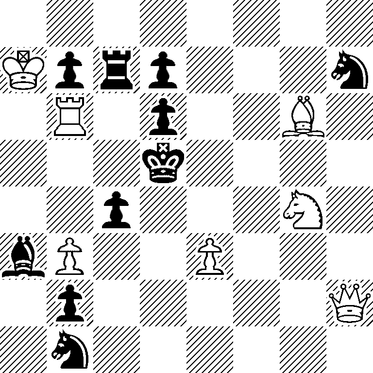 8/Kprp3n/1R1p2B1/3k4/2p3N1/bP2P3/1p5Q/1n6