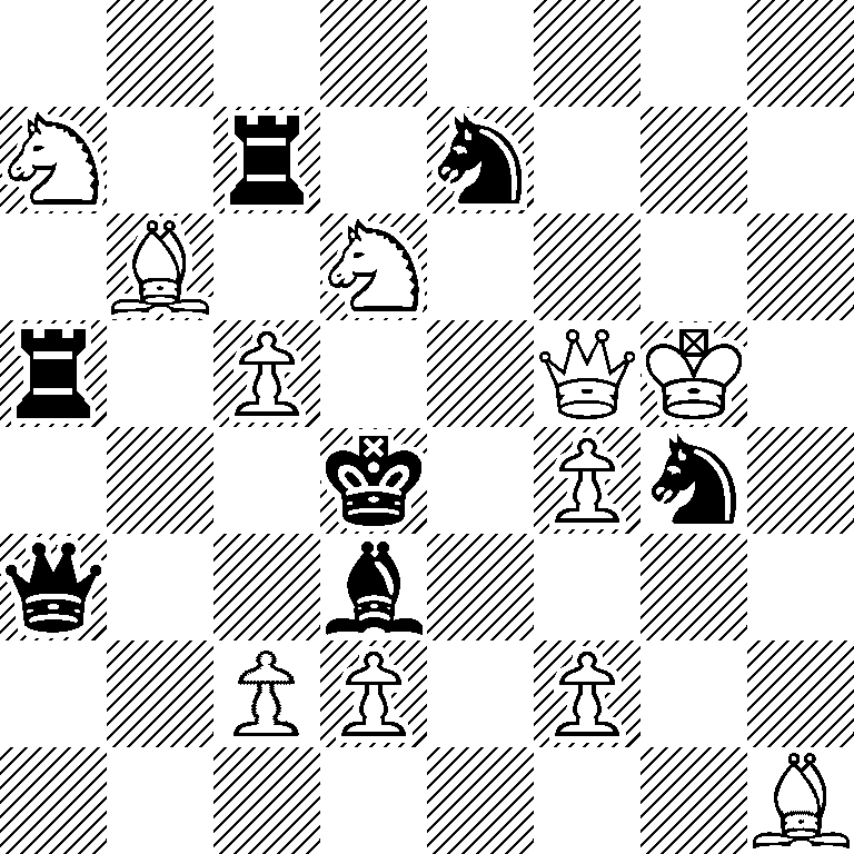 8/N1r1n3/1B1N4/r1P2QK1/3k1Pn1/q2b4/2PP1P2/7B