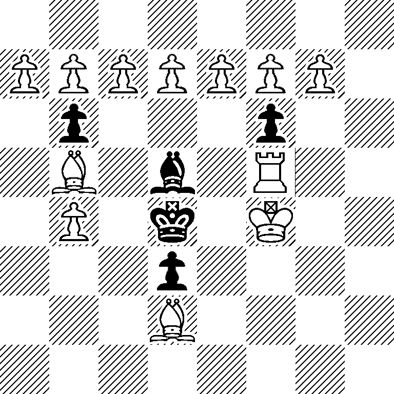 8/PPPPPPP1/1p3p2/1B1b1R2/1P1k1K2/3p4/3B4/8