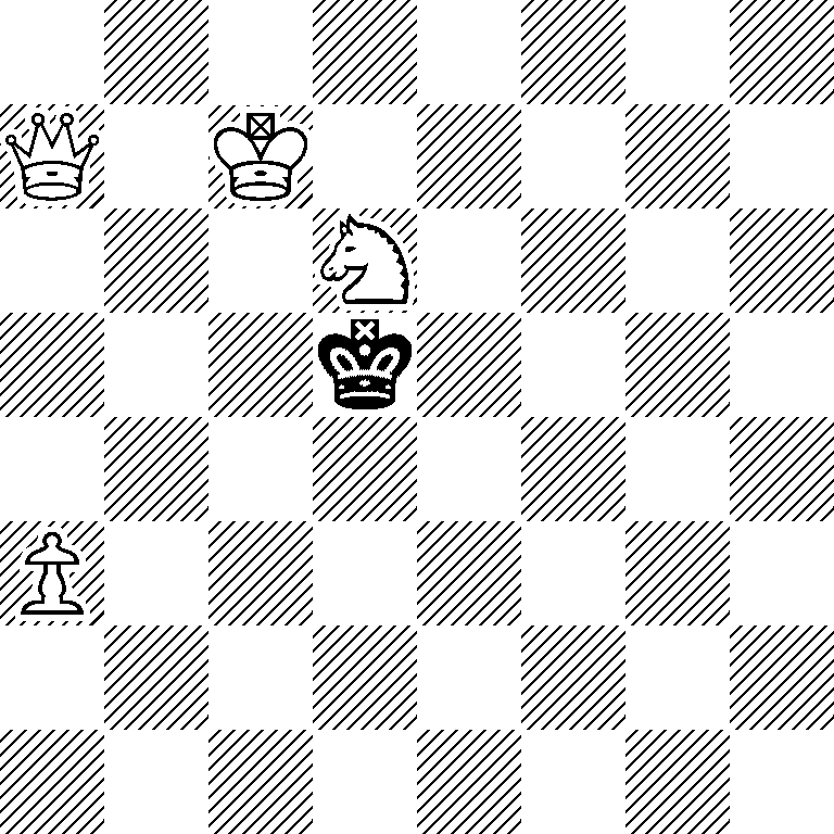 8/Q1K5/3N4/3k4/8/P7/8/8
