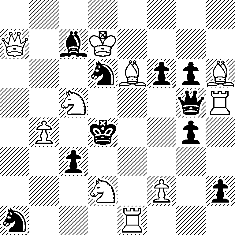 8/Q1bK4/3nBppB/2N3qR/1P1k2p1/2p5/3N1P1p/n3R3