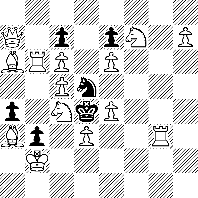 8/Q1p1pN1P/BRP1P3/2Pn4/p1NkP3/Bp1P2R1/1K6/8