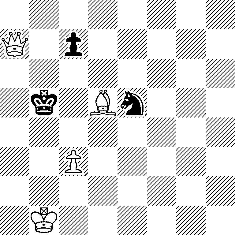 8/Q1p5/8/1k1Bn3/8/2P5/8/1K6