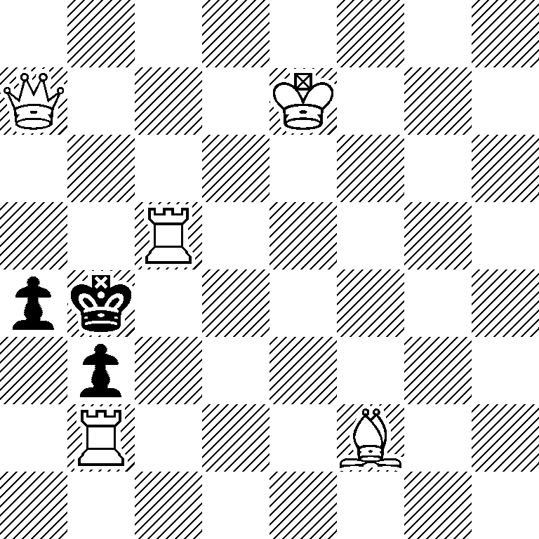 8/Q3K3/8/2R5/pk6/1p6/1R3B2/8