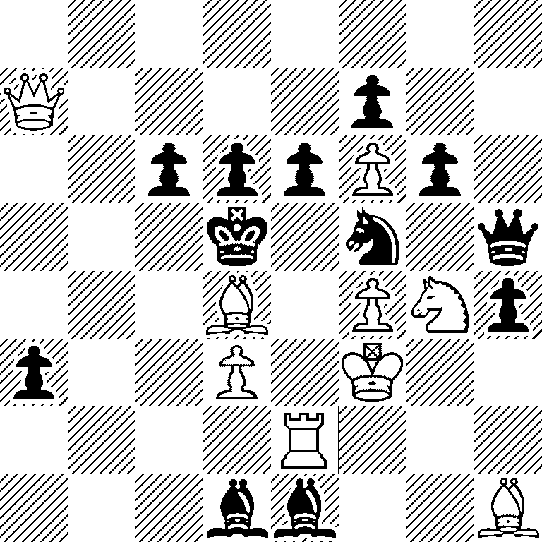 8/Q4p2/2pppPp1/3k1n1q/3B1PNp/p2P1K2/4R3/3bb2B