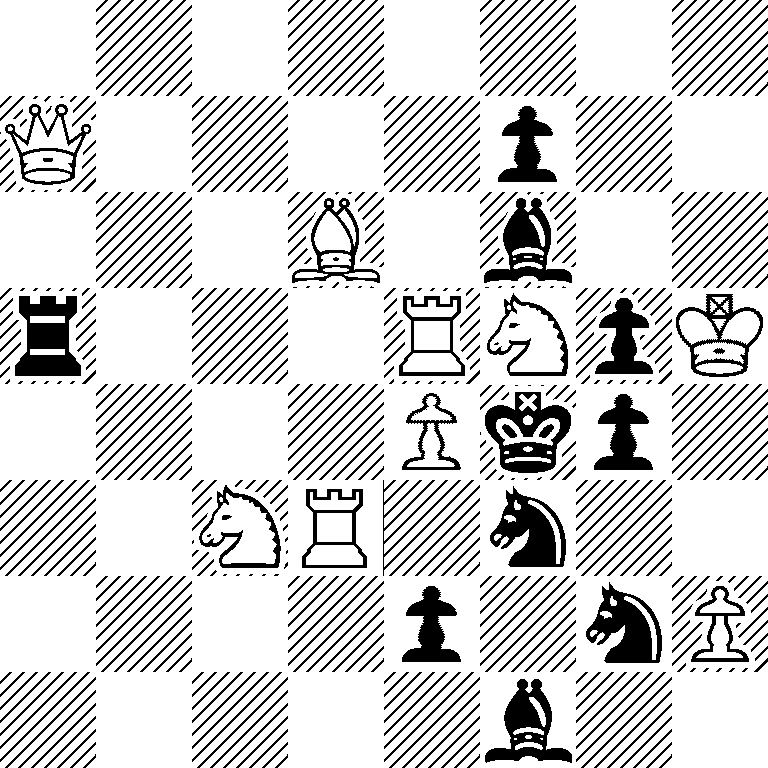 8/Q4p2/3B1b2/r3RNpK/4Pkp1/2NR1n2/4p1nP/5b2