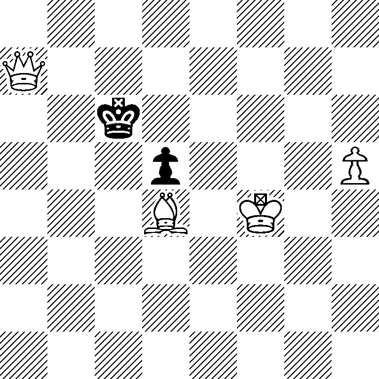 8/Q7/2k5/3p3P/3B1K2/8/8/8