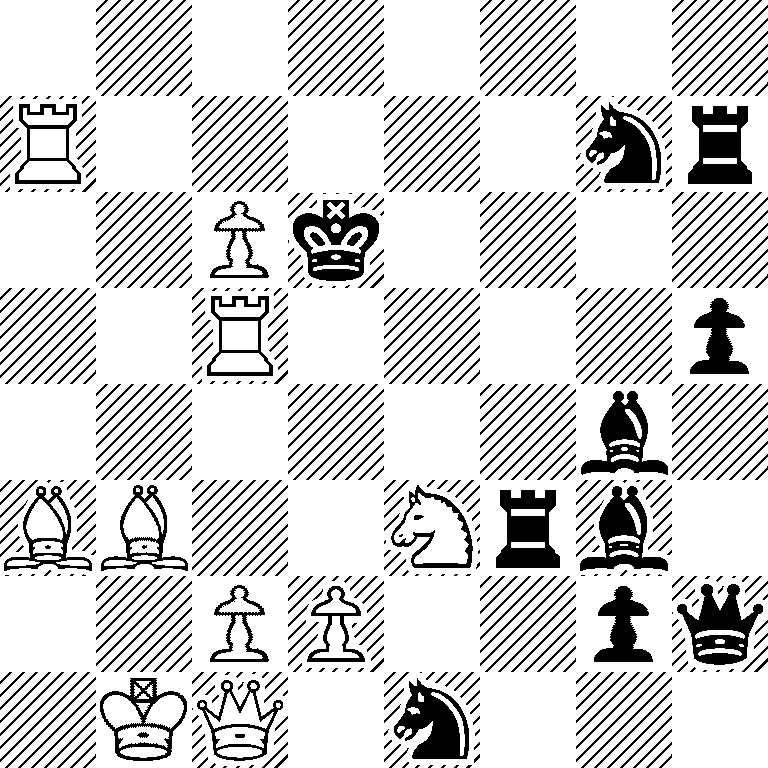 8/R5nr/2Pk4/2R4p/6b1/BB2Nrb1/2PP2pq/1KQ1n3