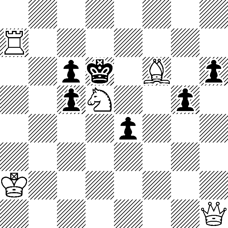 8/R7/2pk1B1p/2pN2p1/4p3/8/K7/7Q