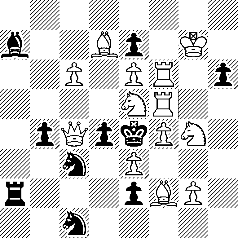8/b2Bp1K1/2P1PR1p/4NR2/1pQpkPN1/2n1P3/r3pBP1/2n5