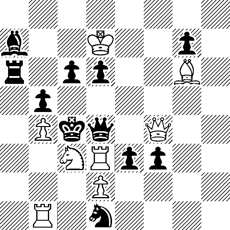 8/b2K2p1/r1pp2B1/1p6/1Pkq1Q2/2NRpp2/3P4/1R1n4