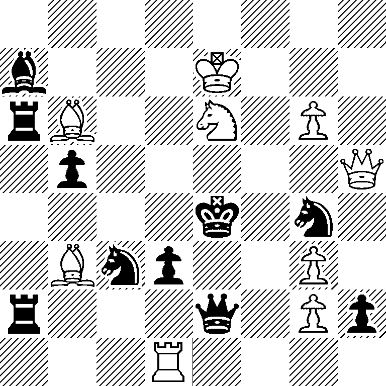 8/b3K3/rB2N1P1/1p5Q/4k1n1/1Bnp2P1/r3q1Pp/3R4
