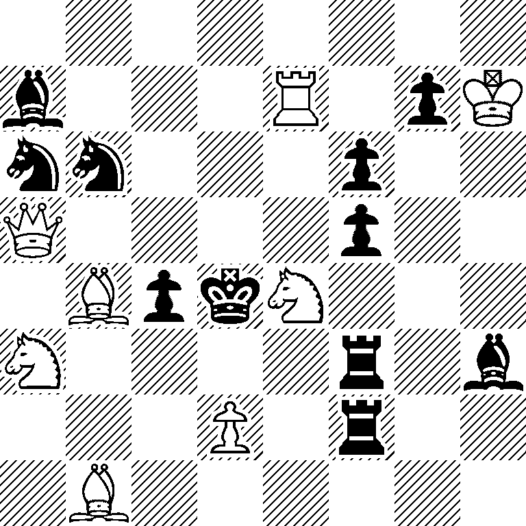 8/b3R1pK/nn3p2/Q4p2/1BpkN3/N4r1b/3P1r2/1B6