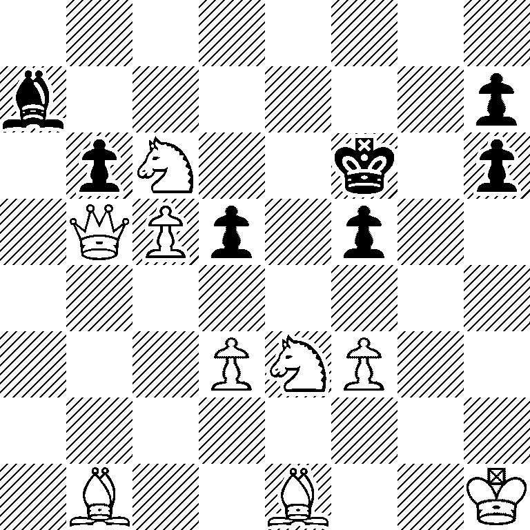 8/b6p/1pN2k1p/1QPp1p2/8/3PNP2/8/1B2B2K