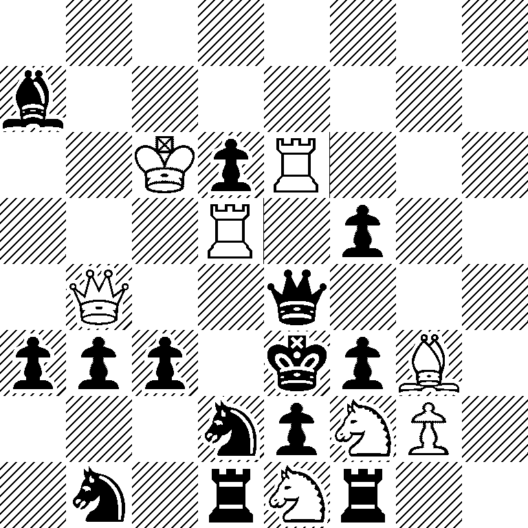 8/b7/2KpR3/3R1p2/1Q2q3/ppp1kpB1/3npNP1/1n1rNr2